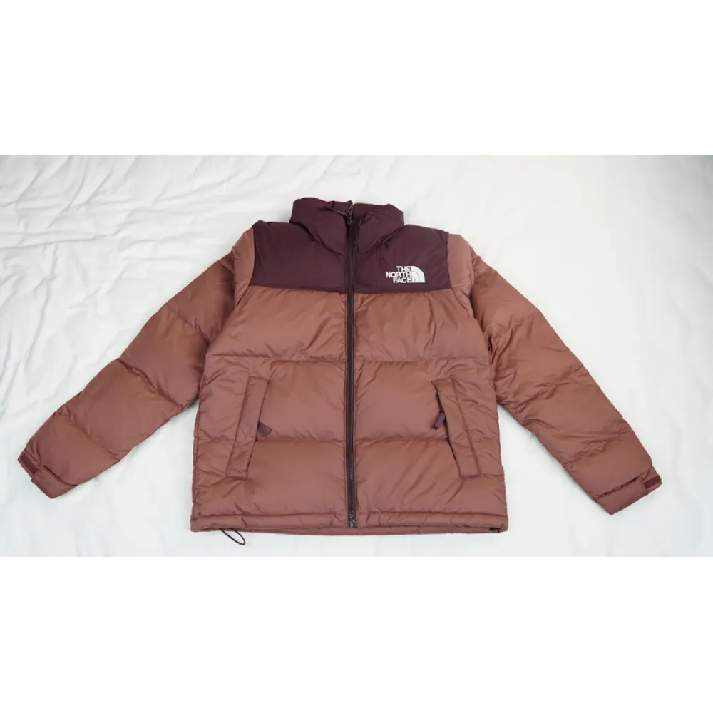 the north face 1996 splicing white and red brown