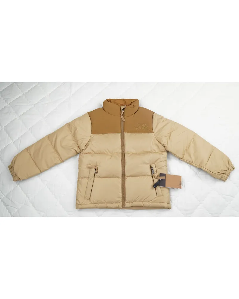 the north face 1996 splicing white and wheat