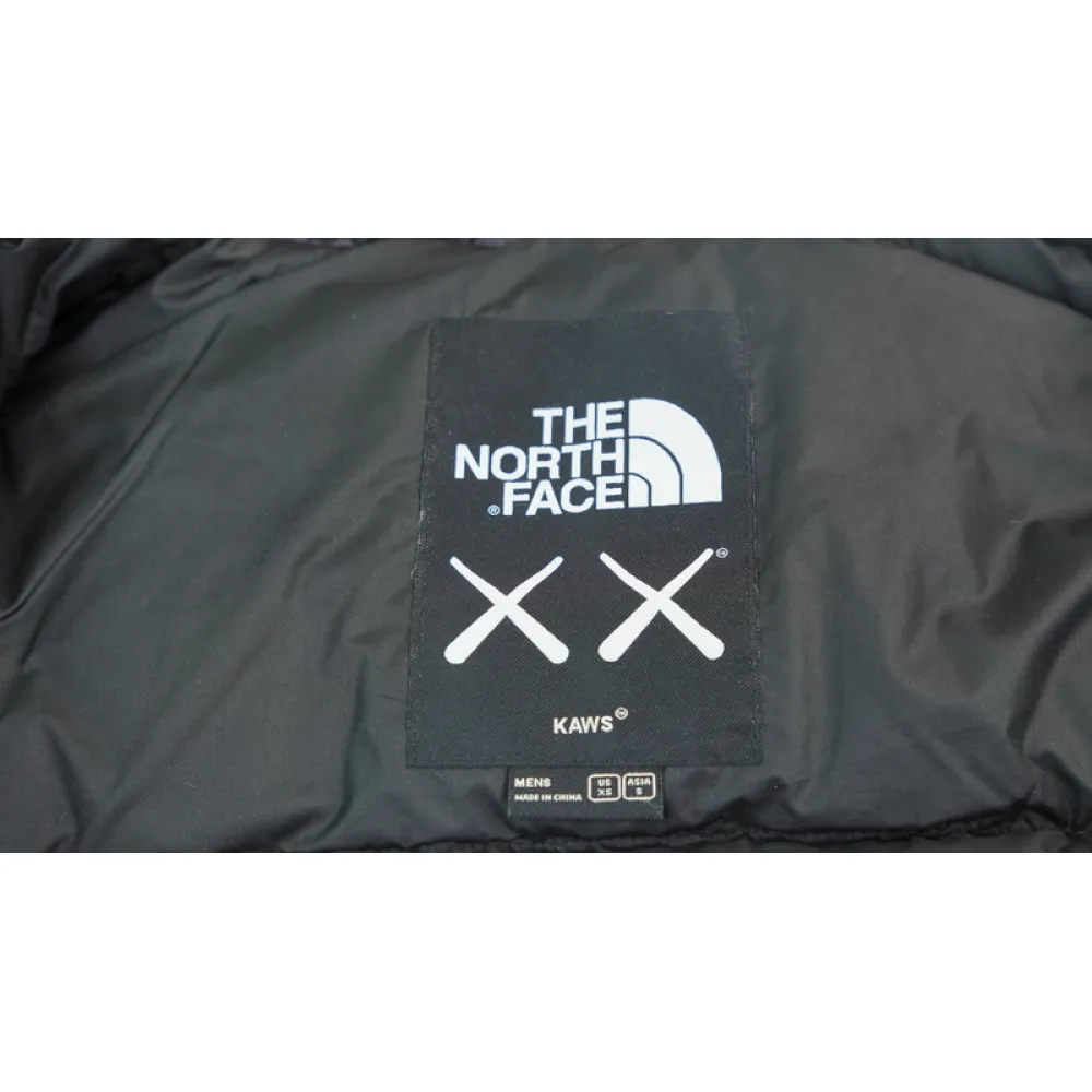 the north face splicing white and xx black down jacket