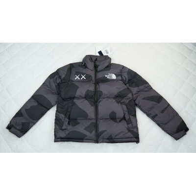 The North Face x Kaws Splicing White And XX black Down Jacket 01