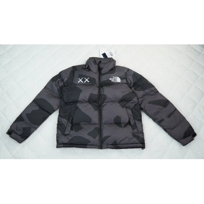 The North Face x Kaws Splicing White And XX black Down Jacket 01