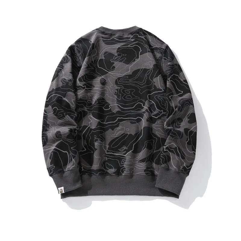 BAPE LAYERED LINE CAMO CREWNECK