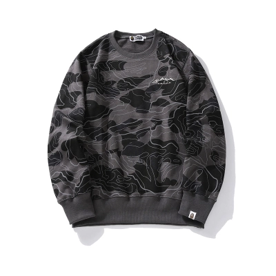 BAPE LAYERED LINE CAMO CREWNECK 02