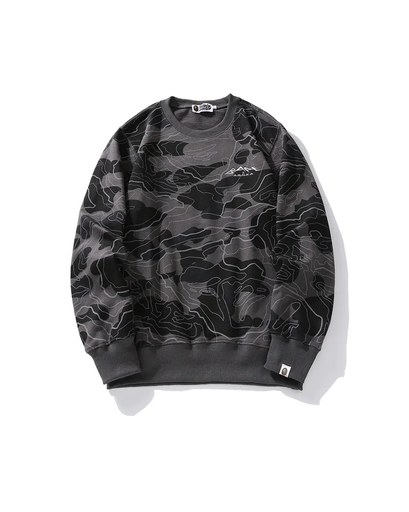 bape layered line camo crewneck