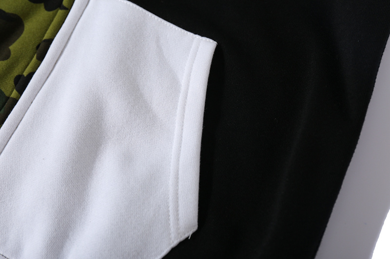 BAPE and panda head patchwork hoodie