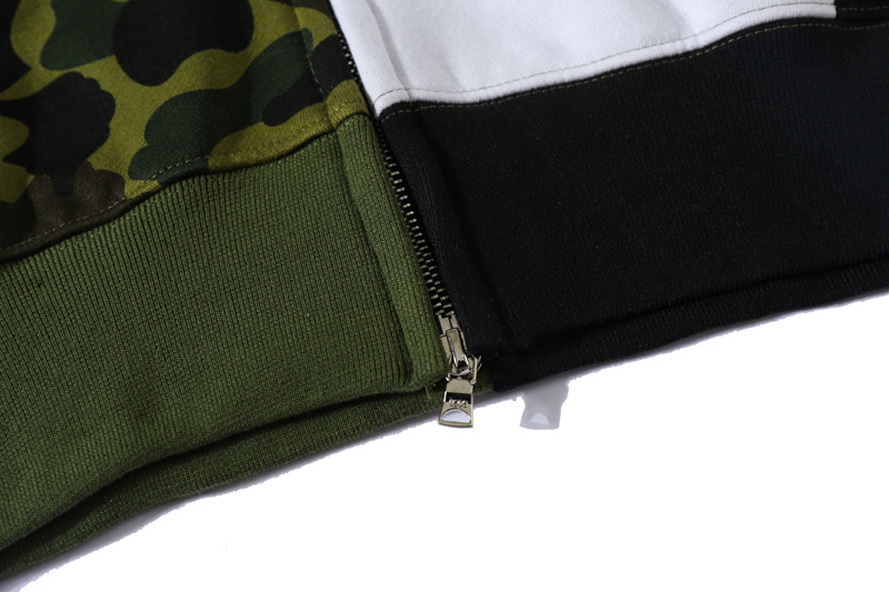 BAPE and panda head patchwork hoodie