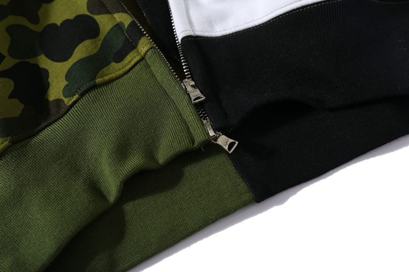 BAPE and panda head patchwork hoodie