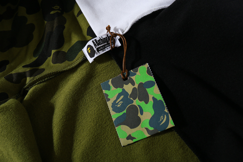 BAPE and panda head patchwork hoodie