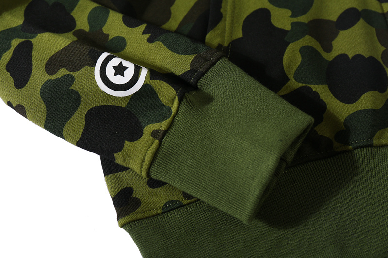 BAPE and panda head patchwork hoodie
