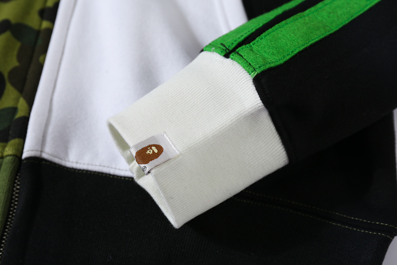 BAPE and panda head patchwork hoodie