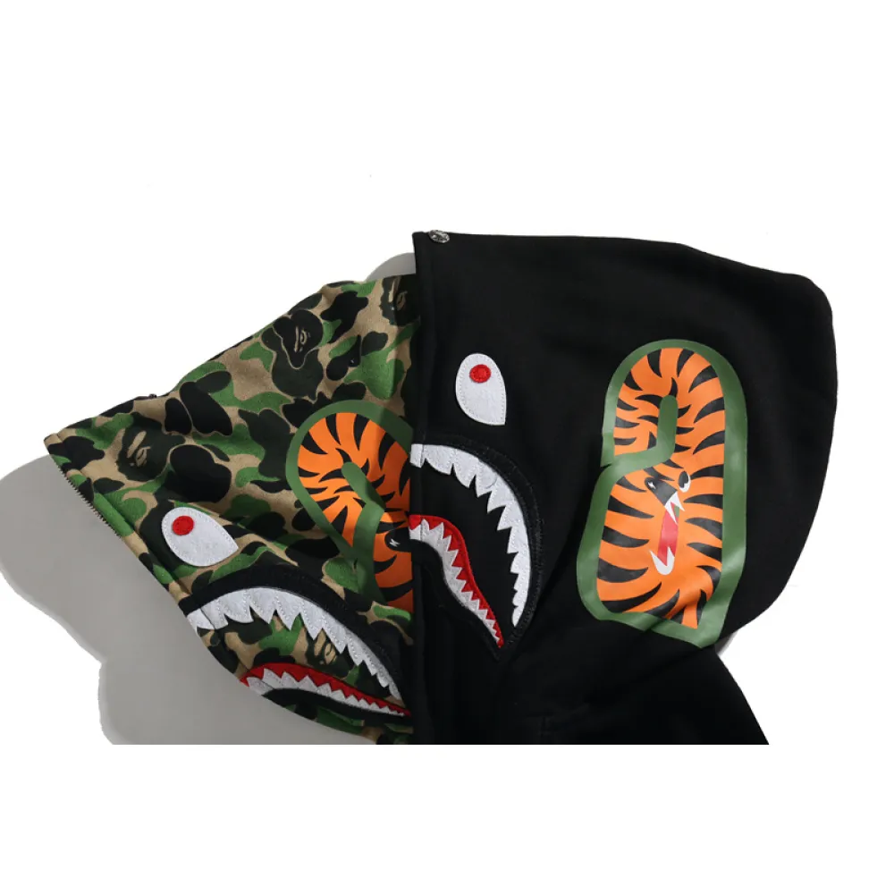 bape double hood camouflage hoodie