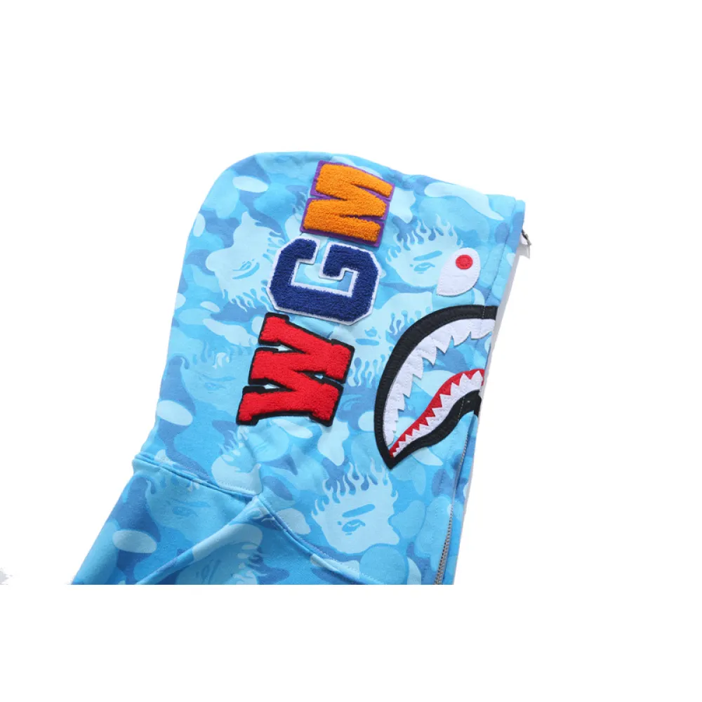 bape flame camouflage hoodie