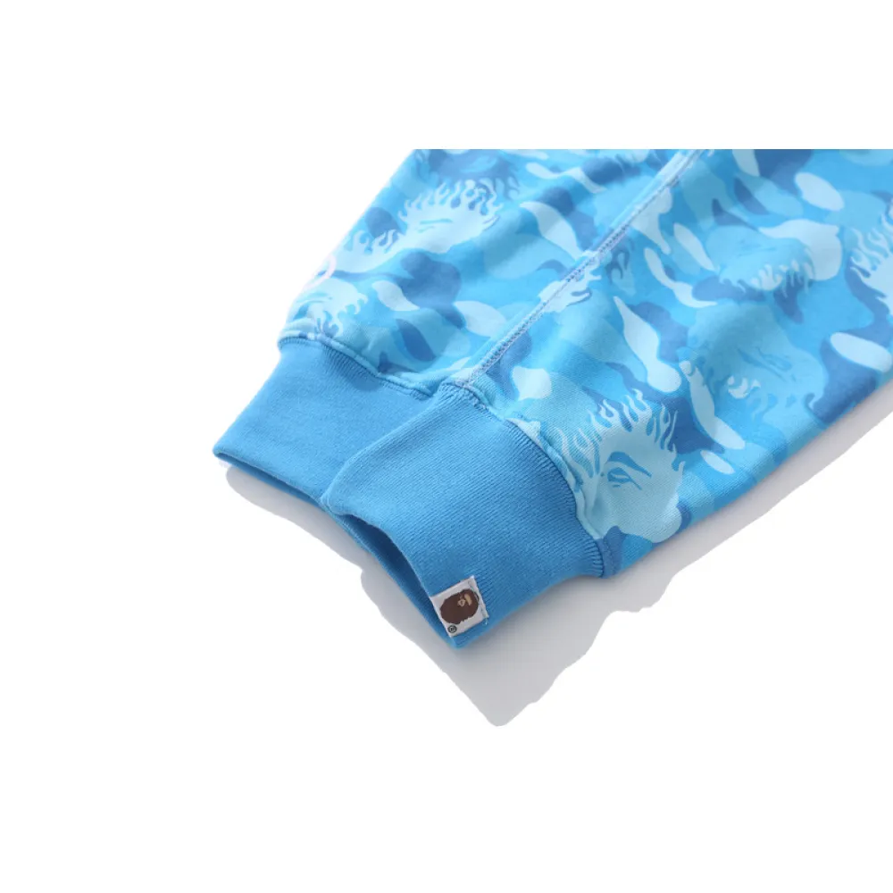 bape flame camouflage hoodie