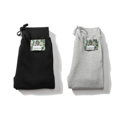 BAPE letter print solid color sports trousers 02