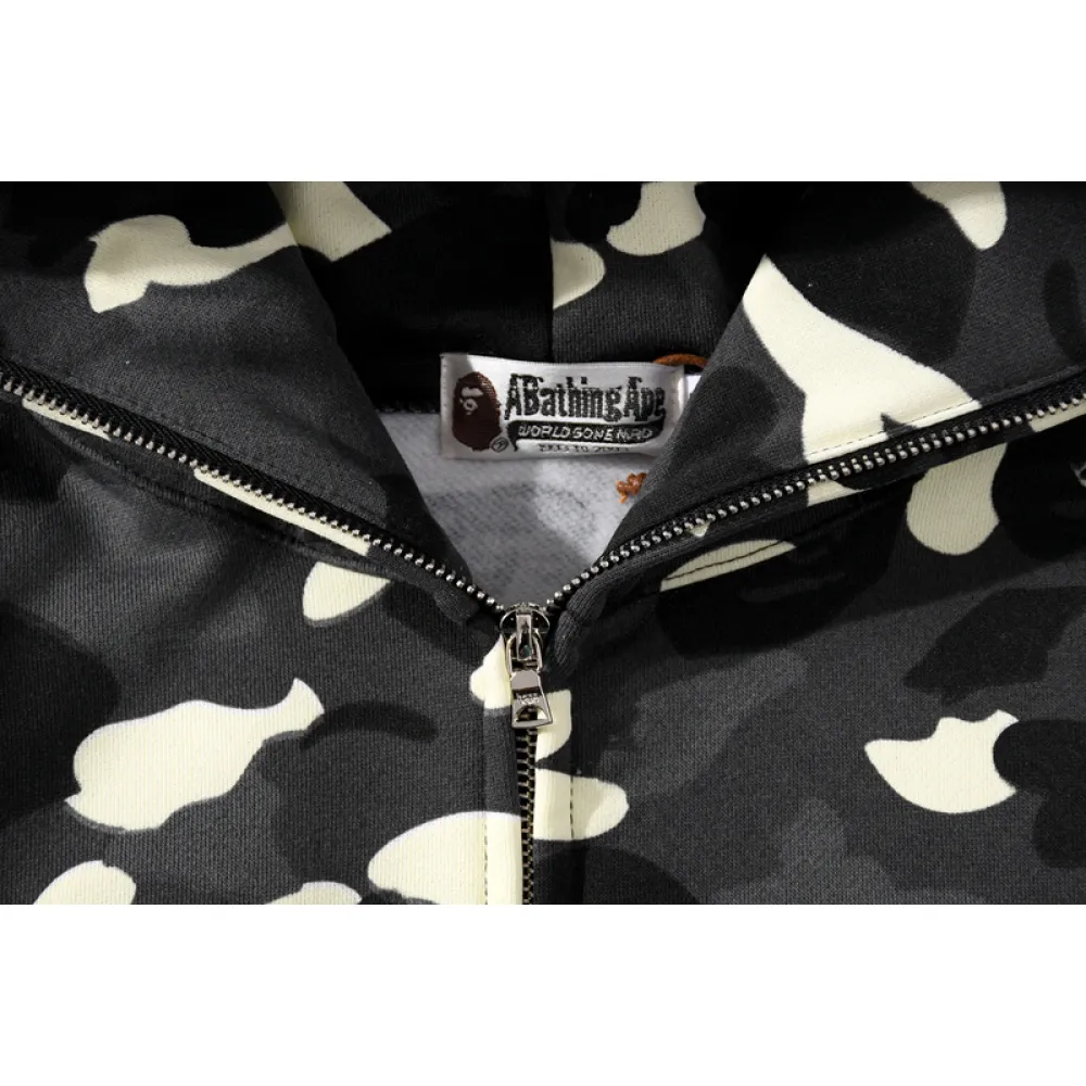 bape luminous spot camouflage hoodie