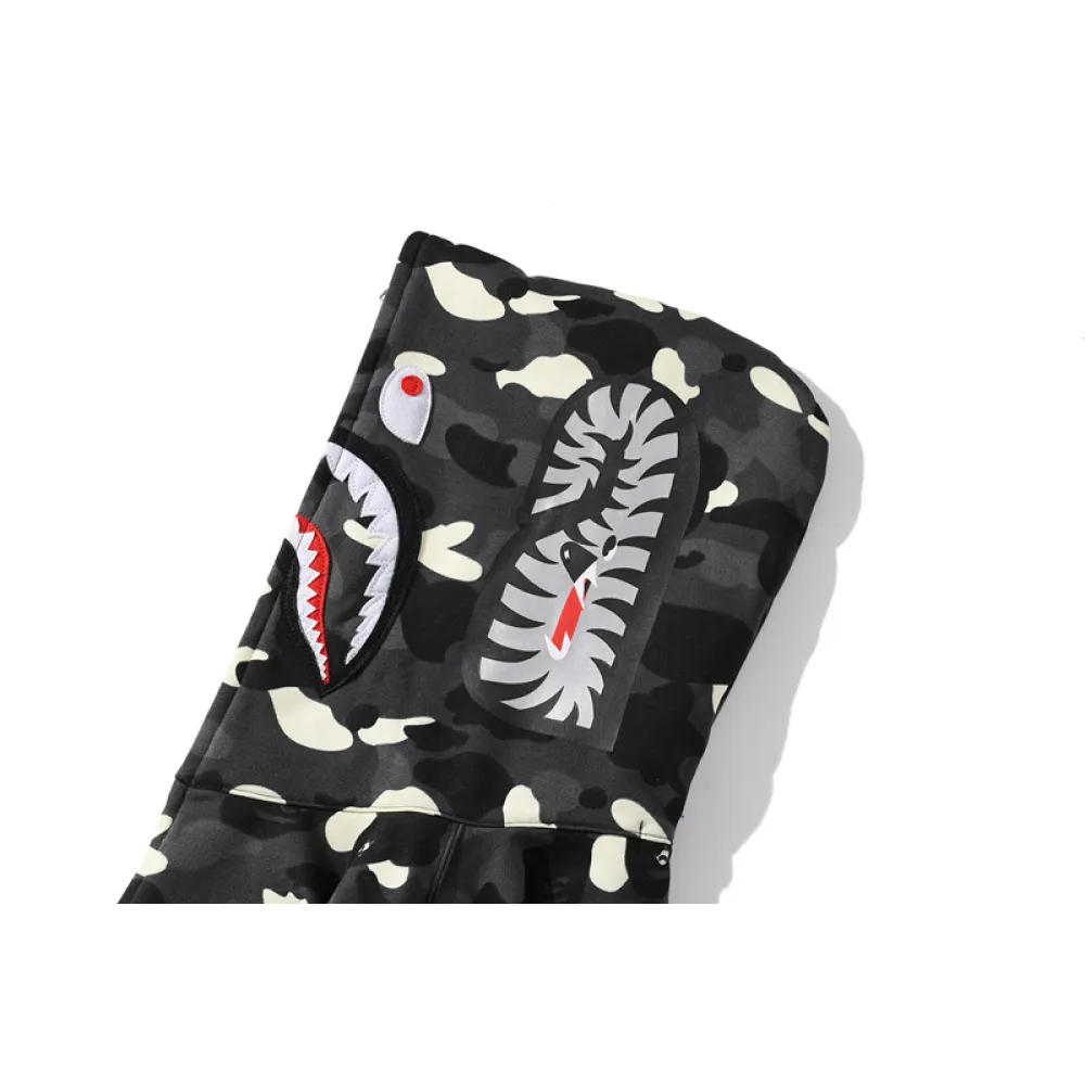 bape luminous spot camouflage hoodie
