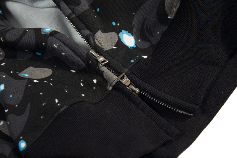 BAPE luminous starry sky hoodie black & white