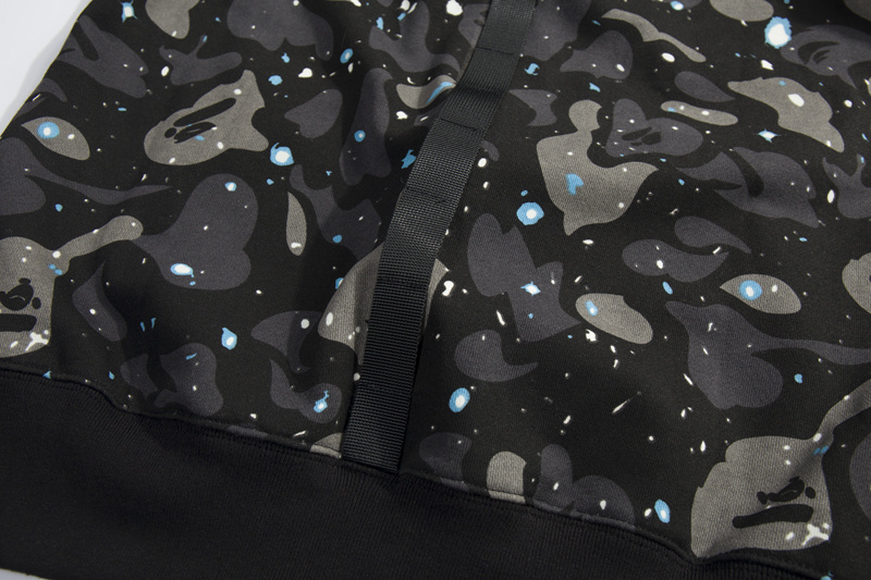 BAPE luminous starry sky hoodie black & white