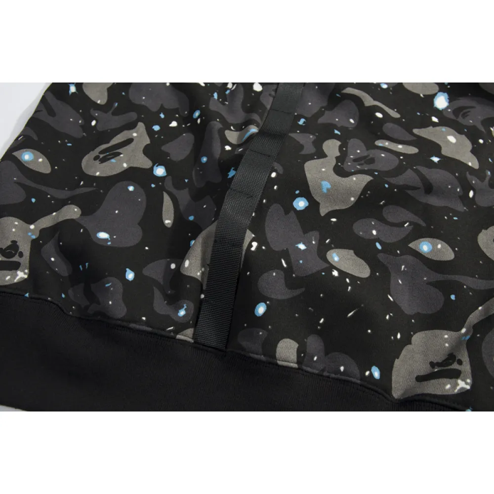 BAPE luminous starry sky hoodie black & white