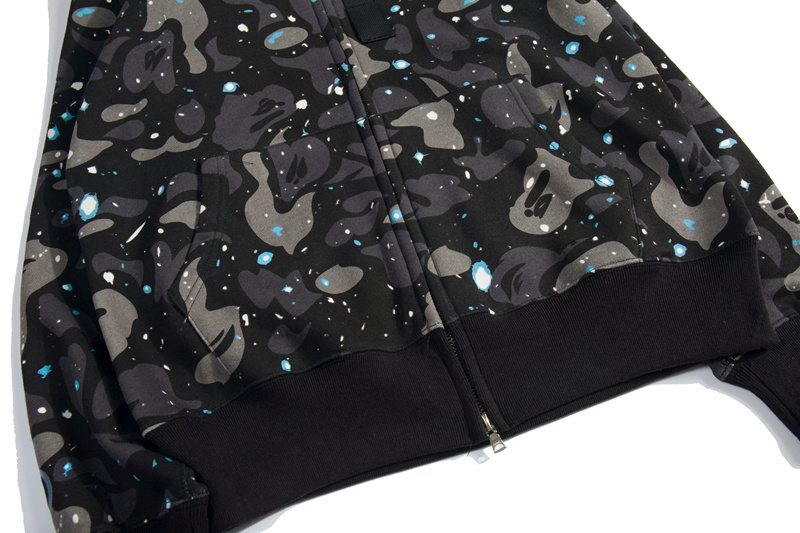 BAPE luminous starry sky hoodie black & white