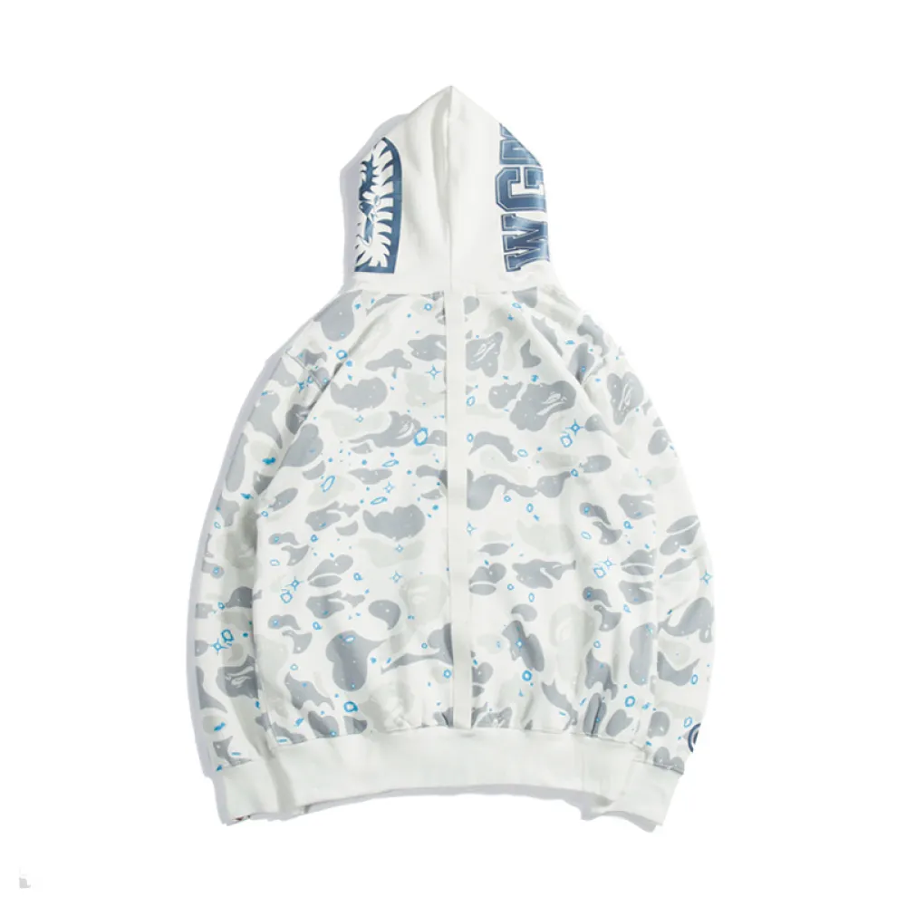 BAPE luminous starry sky hoodie black & white