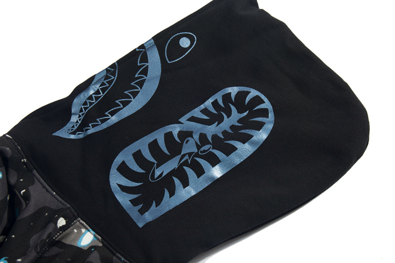 BAPE luminous starry sky hoodie black & white