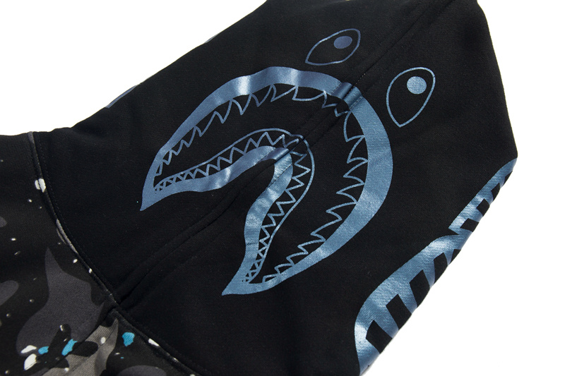 BAPE luminous starry sky hoodie black & white