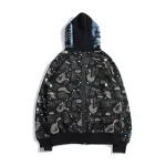 BAPE luminous starry sky hoodie black & white