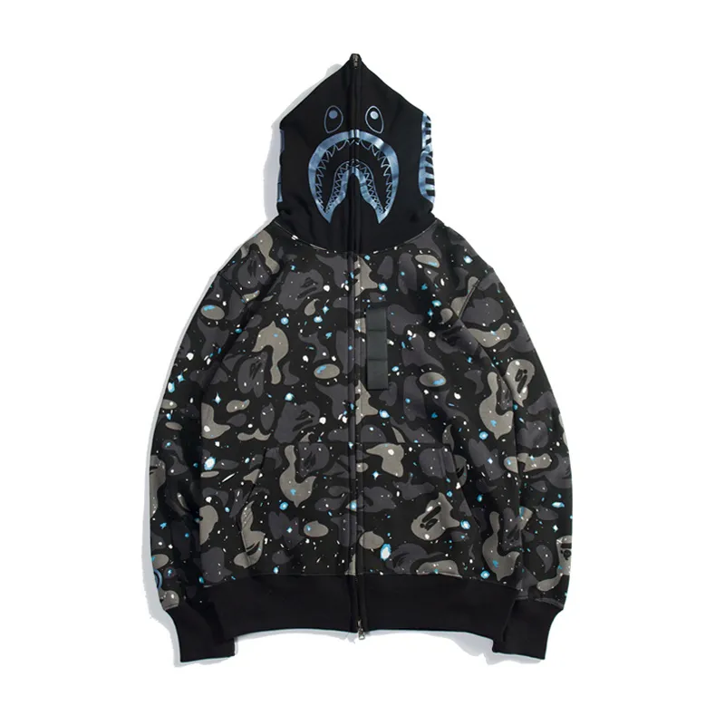 BAPE luminous starry sky hoodie black & white