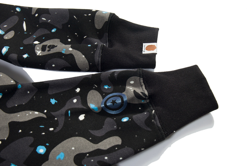 BAPE luminous starry sky hoodie black & white