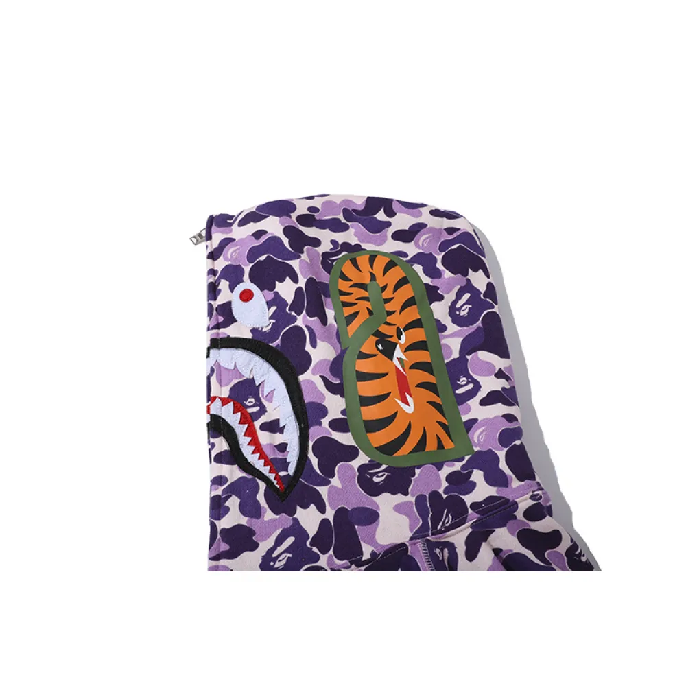bape purple camouflage hooded hoodie