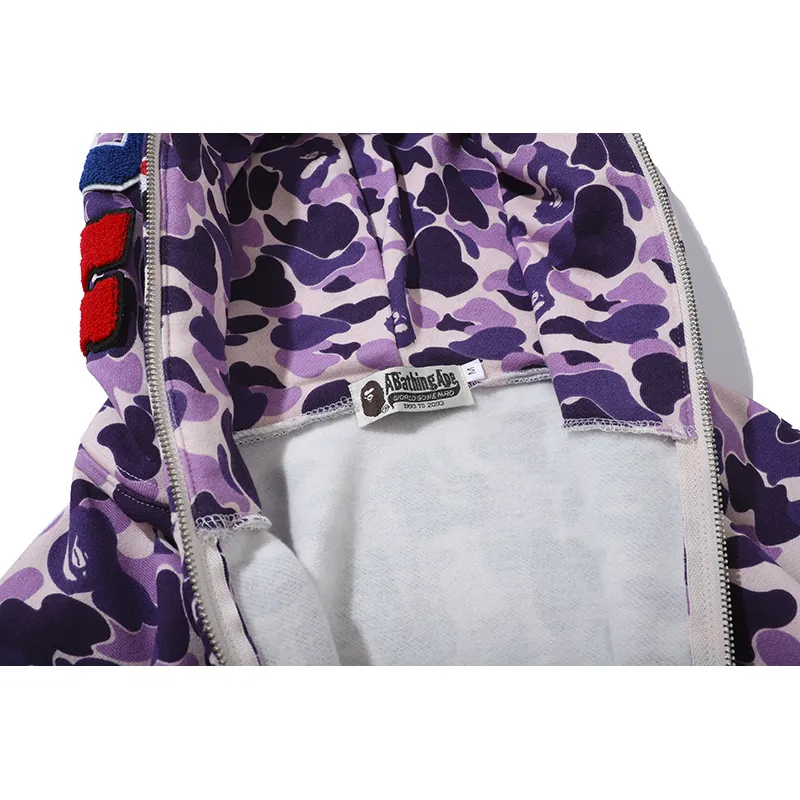 BAPE Purple Camouflage Hooded Hoodie