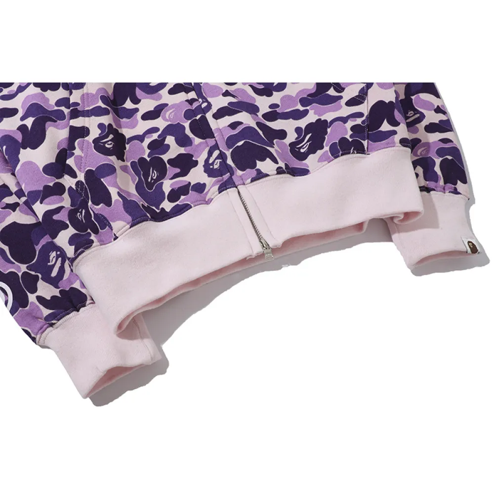 bape purple camouflage hooded hoodie