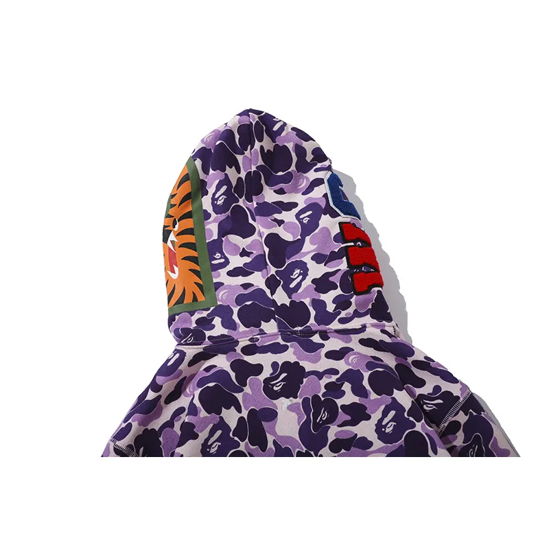 BAPE Purple Camouflage Hooded Hoodie