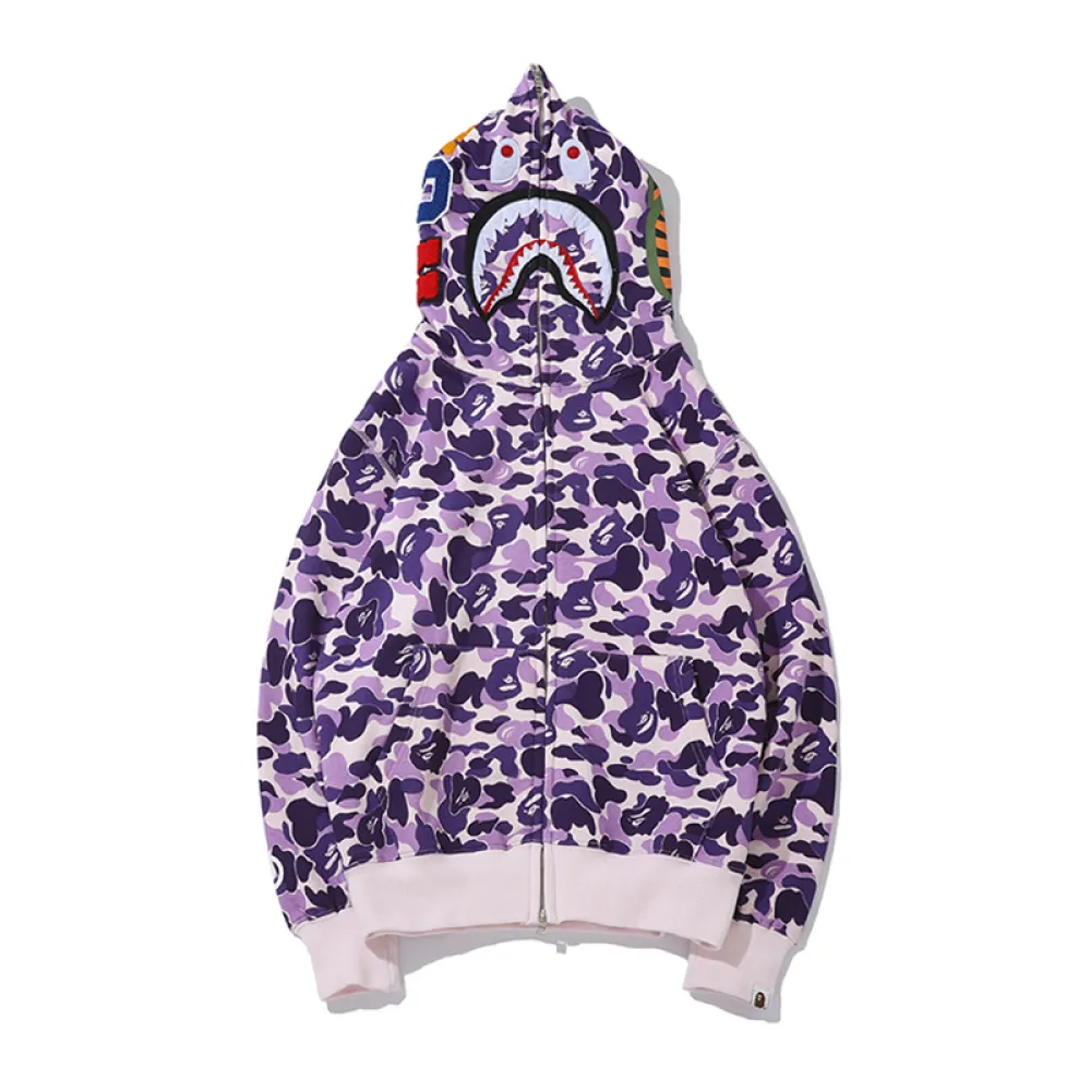 bape purple camouflage hooded hoodie