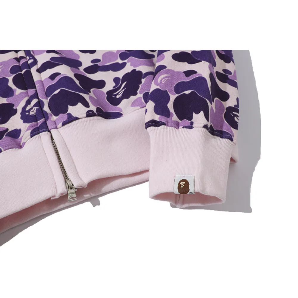 bape purple camouflage hooded hoodie