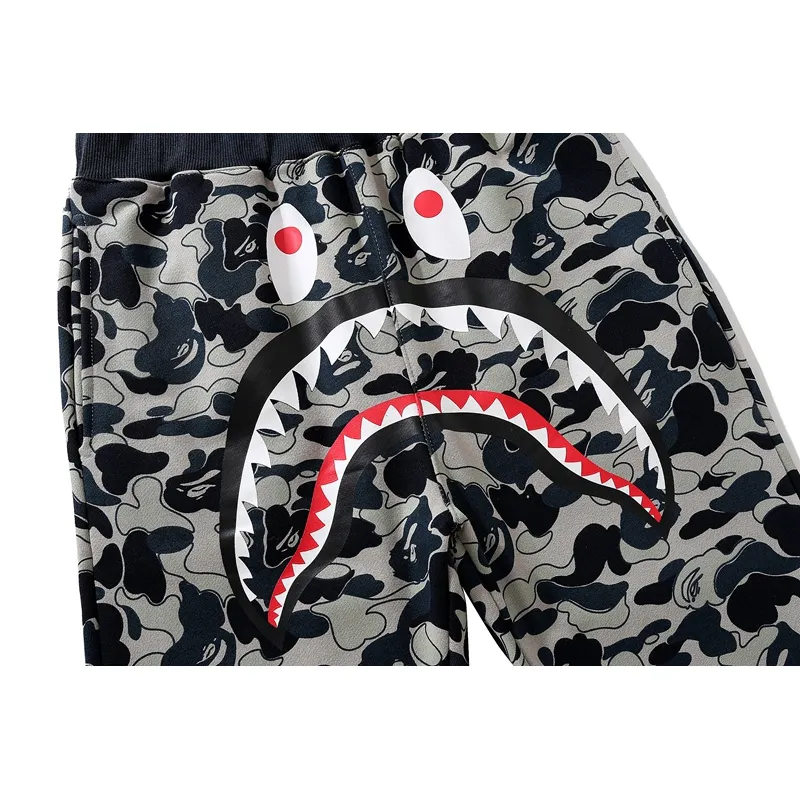 BAPE shark head cookie camouflage shark trousers