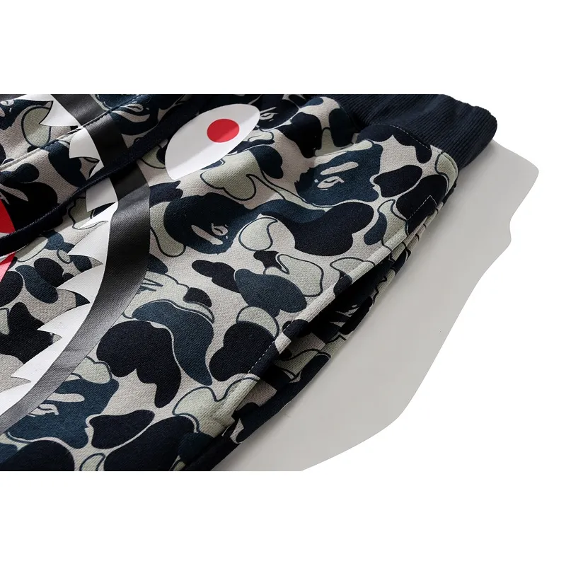 BAPE shark head cookie camouflage shark trousers