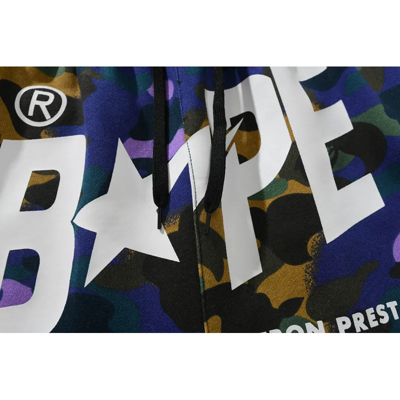 BAPE shark head star camouflage trousers