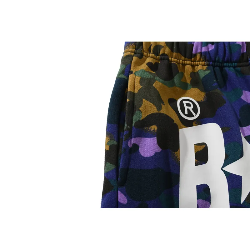 BAPE shark head star camouflage trousers