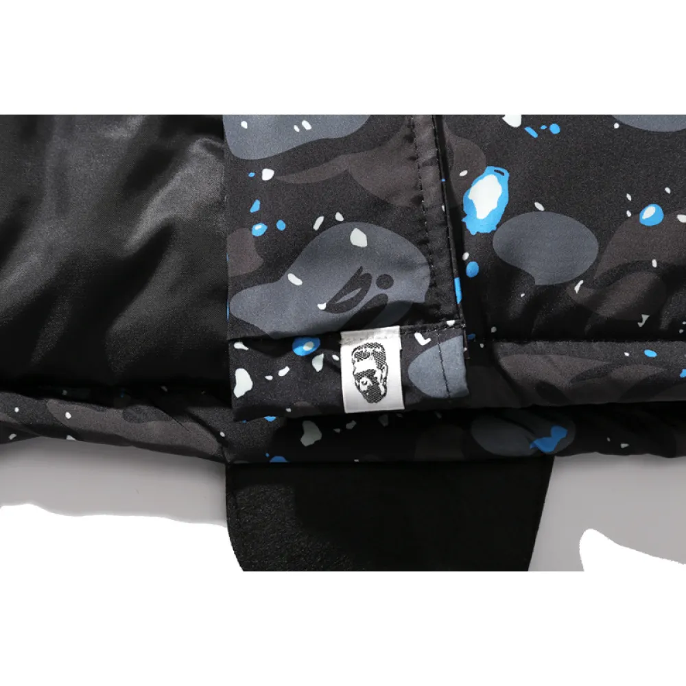 BAPE Shark Starry Sky Cotton Coat Black