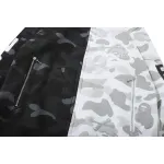 BAPE skull dark black and white color matching Hoodie