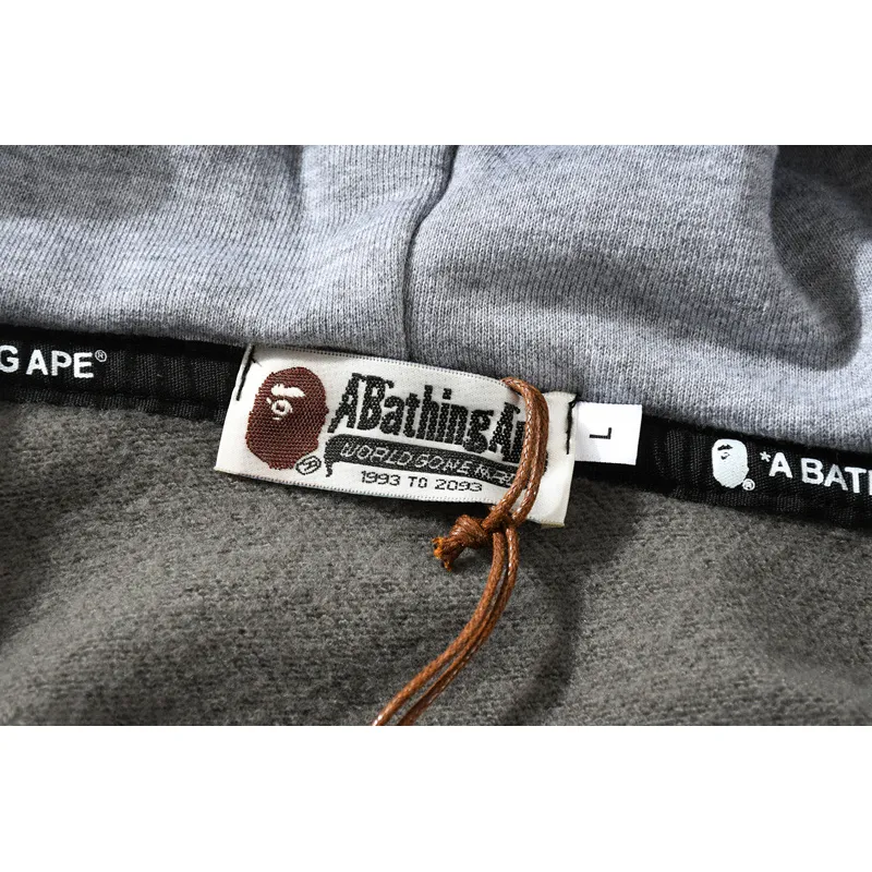 BAPE tiger head double hood camouflage patchwork hoodie