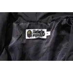 bape layered line camo shark full zip hoodie black & beige