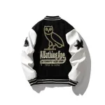 BAPE x OVO Varsity Jacket Cotton Coat Black