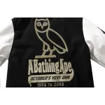 BAPE x OVO Varsity Jacket Cotton Coat Black