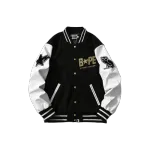 BAPE x OVO Varsity Jacket Black