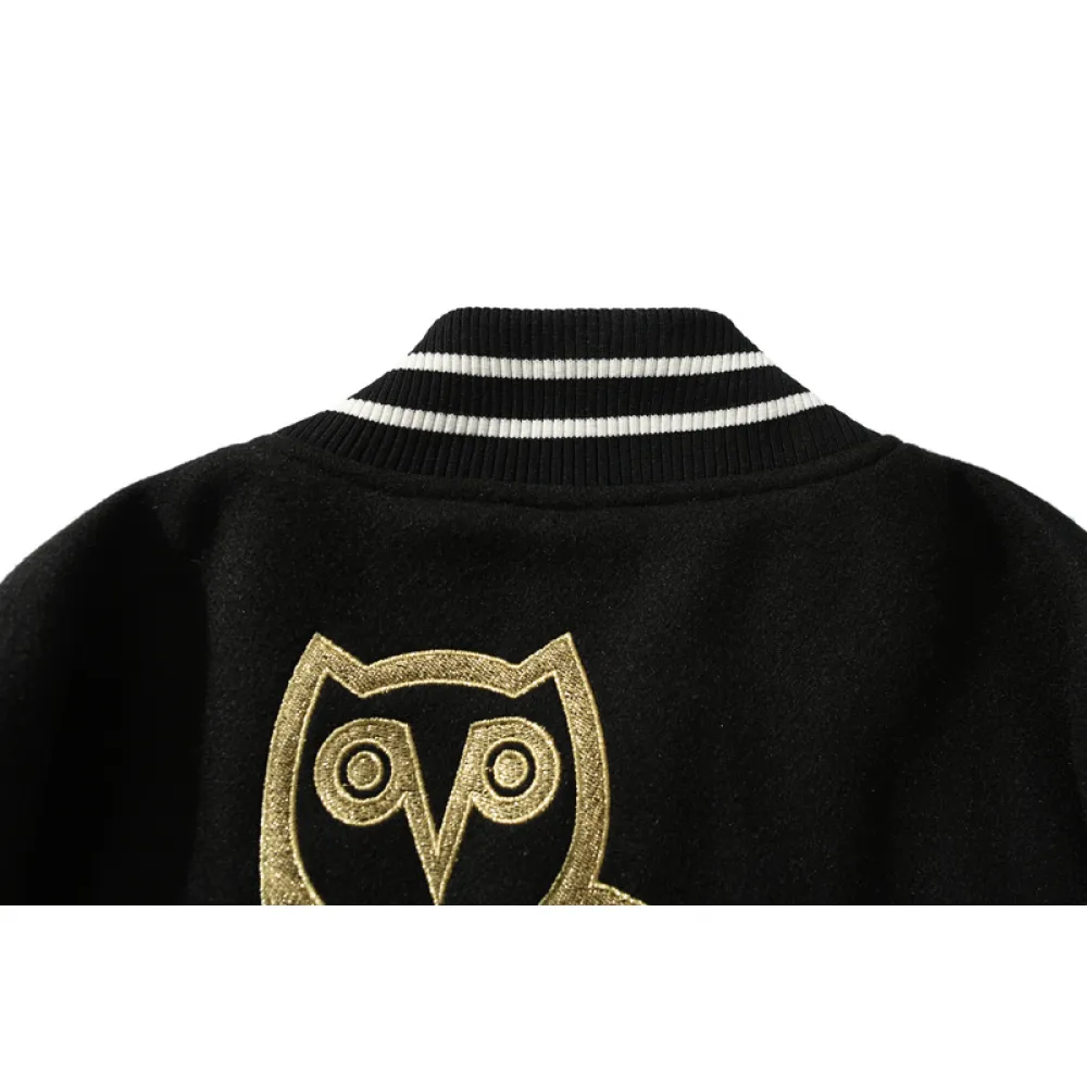 BAPE x OVO Varsity Jacket Black