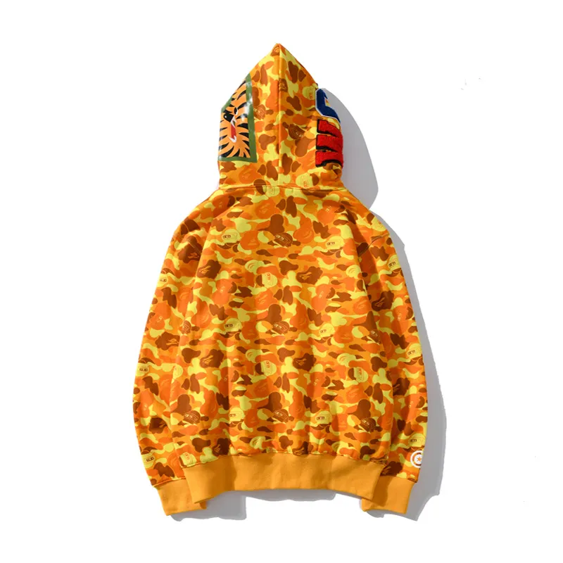 BAPE x PUBG joint model PlayerUnknown's Battlegrounds orange camouflage Hoodie