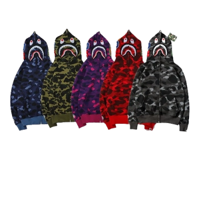 BAPE classic thin velvet hoodie 01